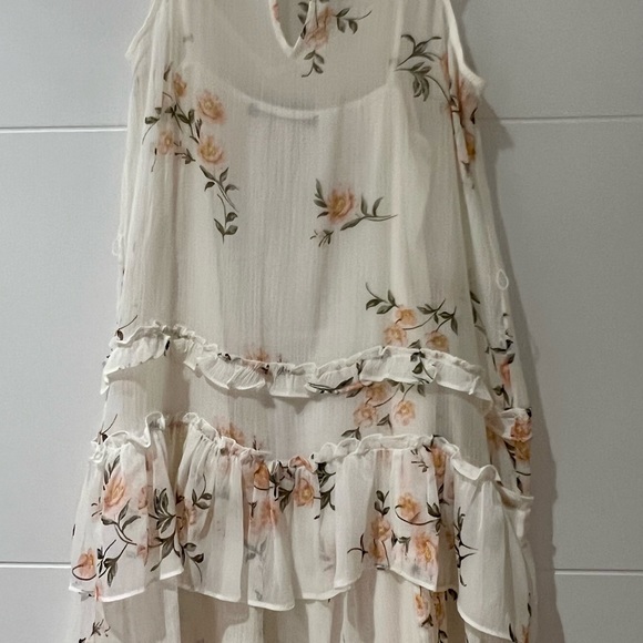 White printed chiffon dress - Picture 2 of 2